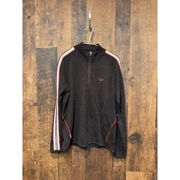 Icebreaker Men’s Sportltd 320 Pure Merino Brown Sweater Medium EUC - Picture 2 of 6